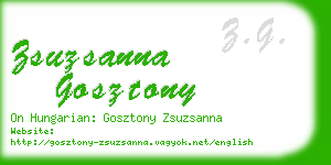 zsuzsanna gosztony business card